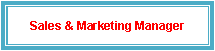 Text Box: Sales & Marketing Manager